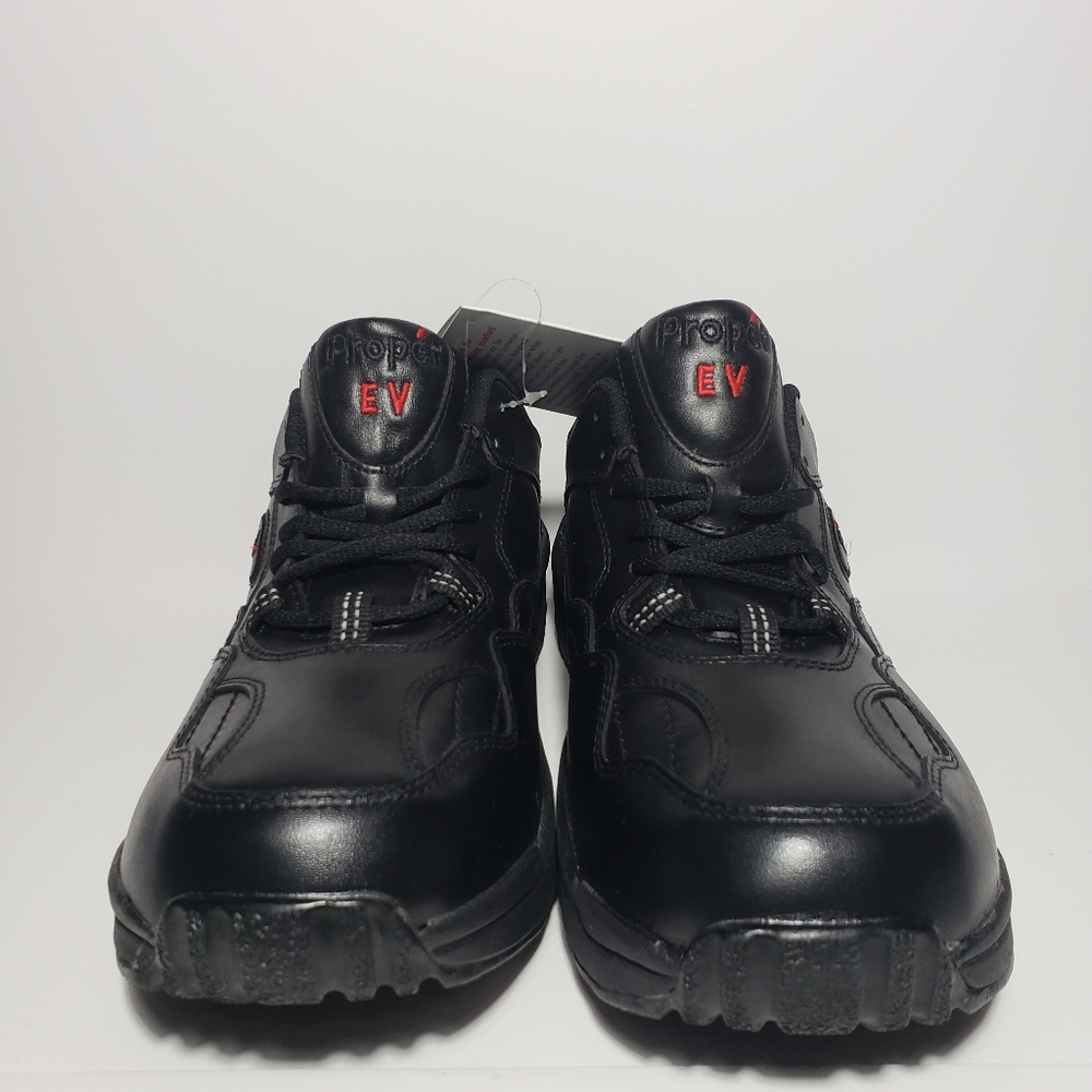 Men's Propet MPED1 Black Genuine Leather Sneakers‎ Size 10 New NWT.